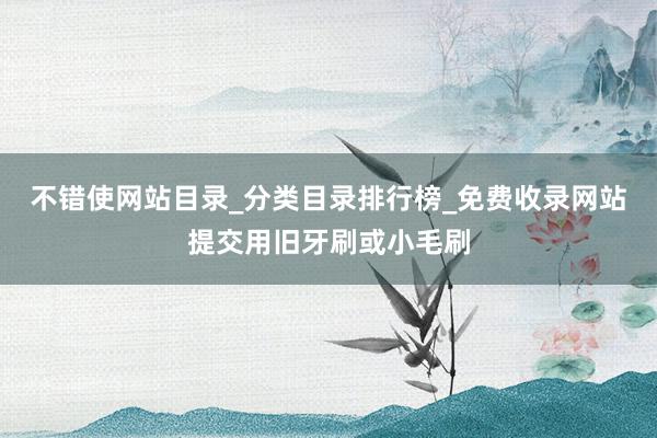 不错使网站目录_分类目录排行榜_免费收录网站提交用旧牙刷或小毛刷